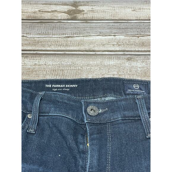 Adriano Goldschmied Women’s Jeans The Farrah High‎ Rise Skinny Blue EUC Size 30R - Picture 4 of 7